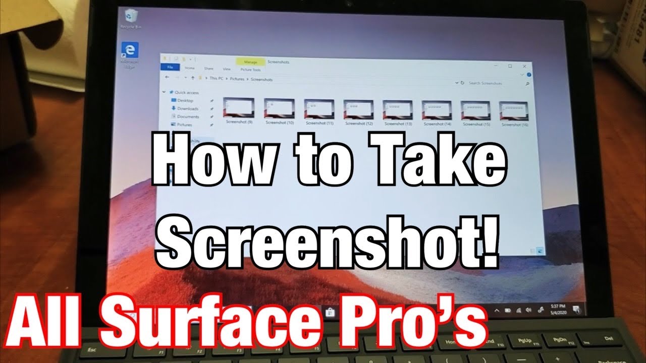 All Surface Pros: How to Take a (Print Screen - YouTube