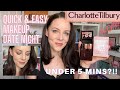 CHARLOTTE TILBURY QUICK &amp; EASY MAKEUP DATE NIGHT | Full Face in under 5 mins? | Full test over 40!