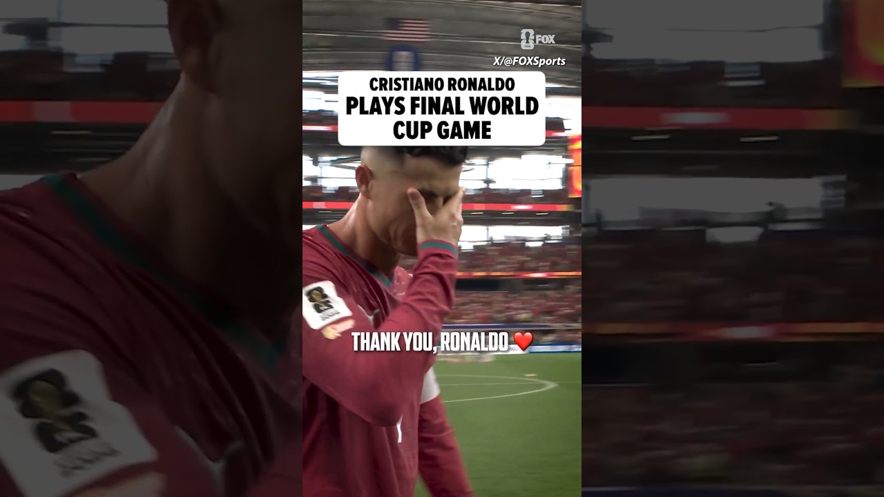 ⚽💐 Cristiano Ronaldo played his final World Cup match for Portugal.
