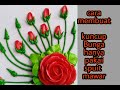 CARA MEMBUAT KUNCUP BUNGA | Bonus cara buat mawar dan daun tanpa spuit