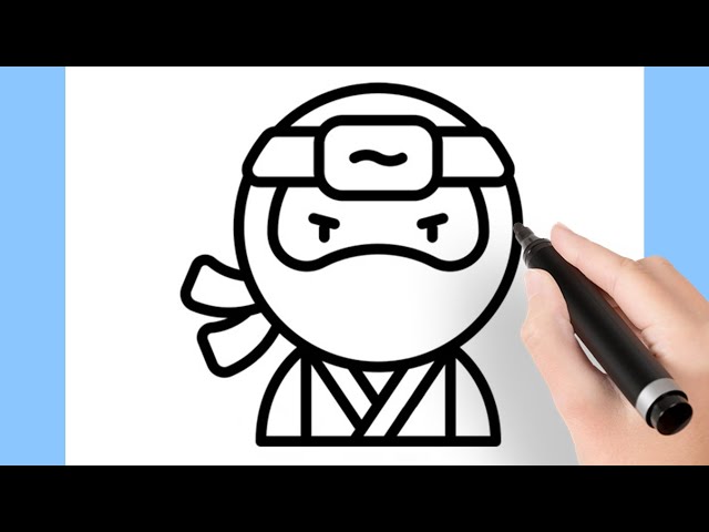 🟡 COMO DESENHAR UM NINJA FÁCIL PASSO A PASSO • Desenho e Pintura NINJA  simples!