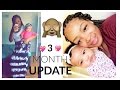 3 MONTH BABY UPDATE!!| Getting Her Ears Pierced, Sleeping Through The Night, Teething?? | Myricia M.