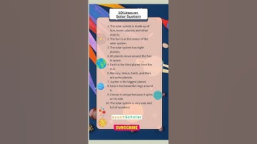 Solar System Essay in 10 Lines | Essay on Solar System