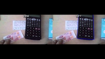 Object detection with SIFT and ORB descriptors and homography - comparison video 2