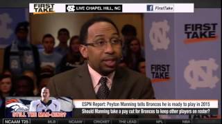 ESPN First Take   Should Peyton Manning Take A Pay Cut For Broncos