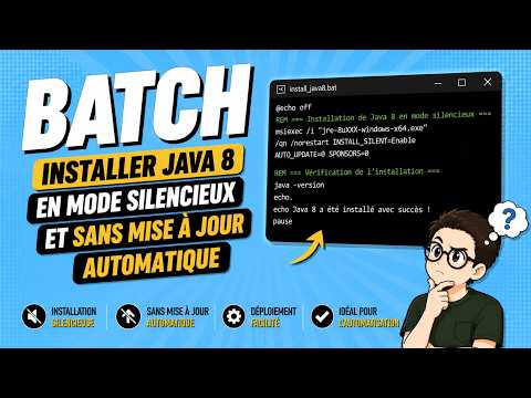 BATCH : Installer Java 8 en mode silencieux et sans mise à jour automatique 🔧