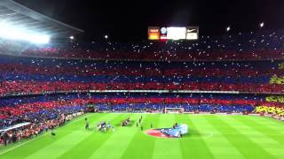 Mosaic and Himne 22.March 2015 BarçaMadrid Camp Nou
