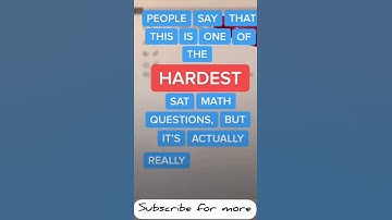 Do you think, this is one of the Hardest Math SAT problem | YouTube Shorts
