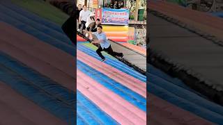 An amazing swinging bridge looking loughing movement #sports #swingintoaction