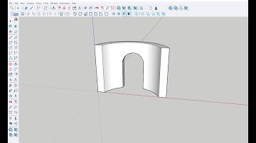 SketchUp 2024 Arched door in curved wall