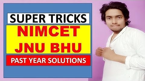 NIMCET JNU BHU PAST YEAR SOLUTIONS WITH SUPER TRICKS
