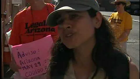 Bus loads of protesters in the Valley for anti-SB1070 event