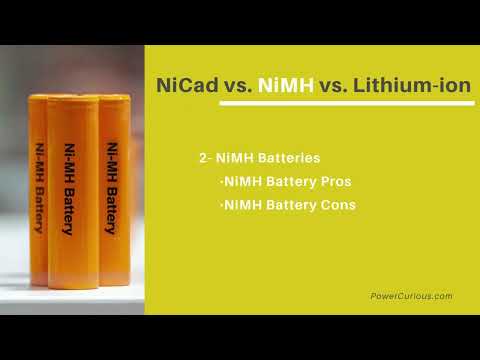 Vidéo: Quel est le meilleur lithium-ion ou nicad ?