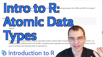 Introduction to R: Atomic Data Types