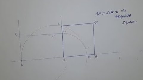 To draw a square in area to a given rectangle