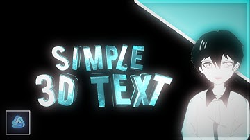 How To Make Simple 3D Text - AVU