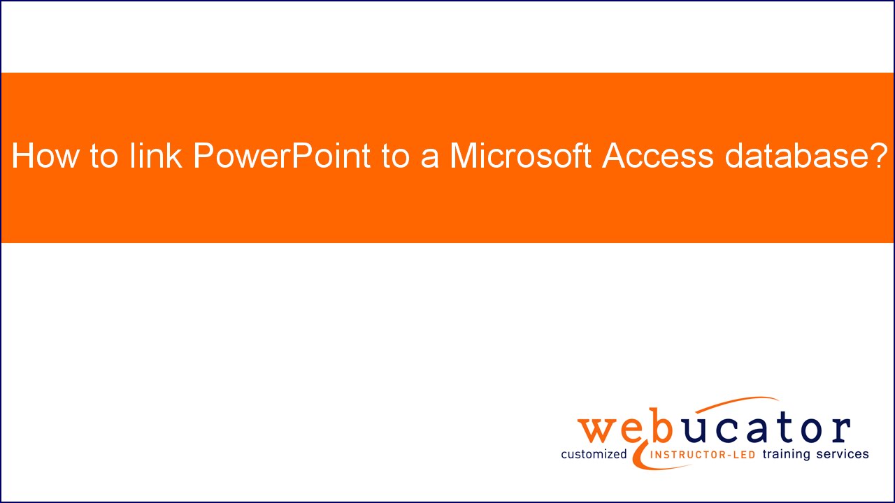 how-to-link-powerpoint-to-a-microsoft-access-database-youtube