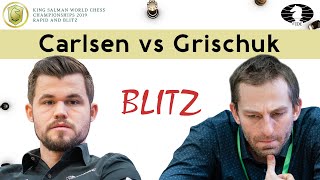 Magnus Carlsen vs Alexander Grischuk | World Blitz Championship 2019 |
