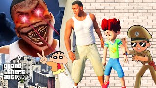 Evil Franklin Play HIDE & KILL With Oggy, Jack, Motu, Littlesingam & Kicko In Gta V.