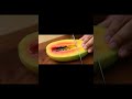 Slice the rainbow-colored papaya.#cute #asmr #food #cooker