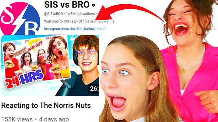 REACTING TO SIS VS BRO REACTING TO OUR VIDEO w/The Norris Nuts