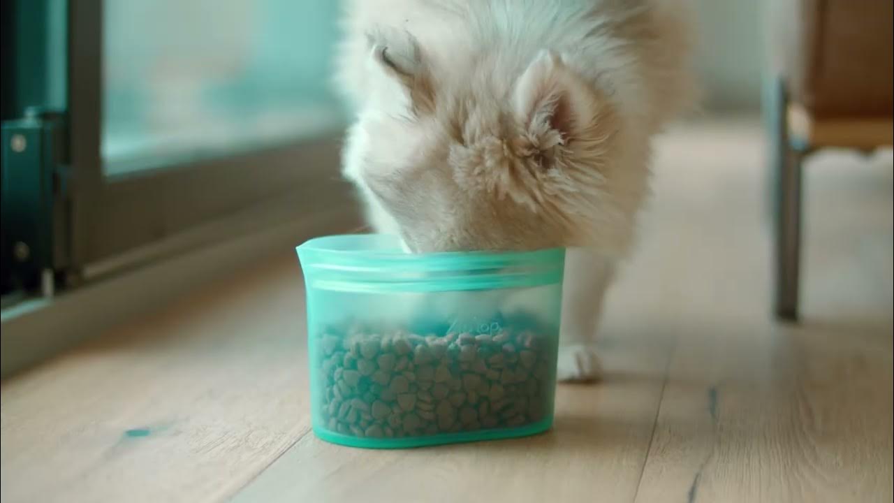 Zip Top Containers 100 Platinum Silicone Stands Up, stays open