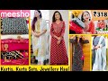 Huge Meesho Gota Patti Kurti/Kurta Sets Haul Starting ₹318 | Meesho Kurti Jewellery Haul | Anjana