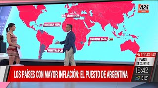 🌍 Los países con mayor inflación: el puesto de Argentina