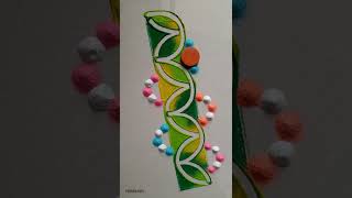 Quick border rangoli pattern for beginners!
