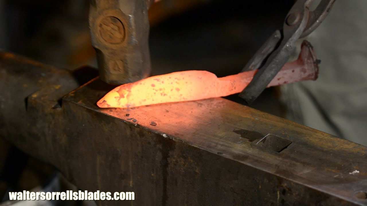 Forging A Railroad Spike Knife Simple Blacksmithing Project Youtube