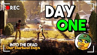 DAY ONE Surviving "Into The Dead", The New 80's Zombie Apocalypse Game! Can We Make It Out Alive? screenshot 4