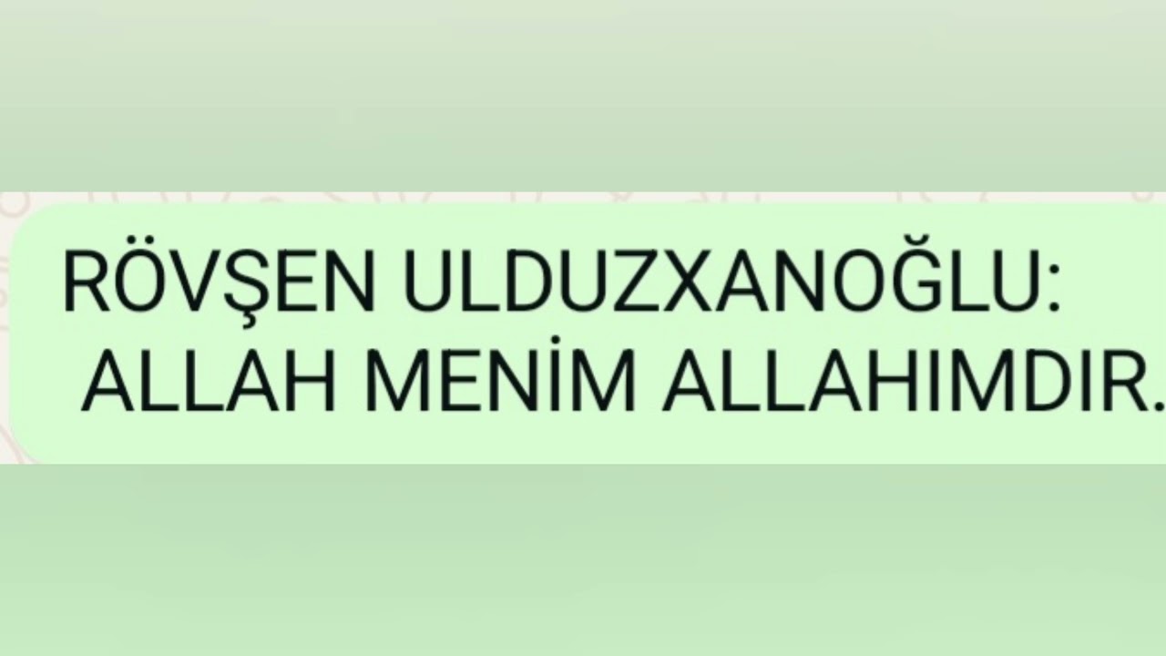 Rövşen ulduzxanoğlu Allah menim Allahımdır 2025