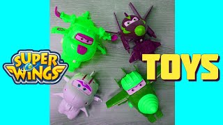 Super Wings Transformers Robots. Opening boxes with toys