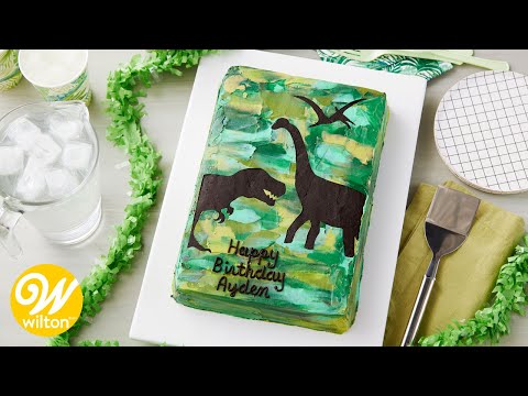 How to Make a Dinosaur Sheet Cake | Wilton