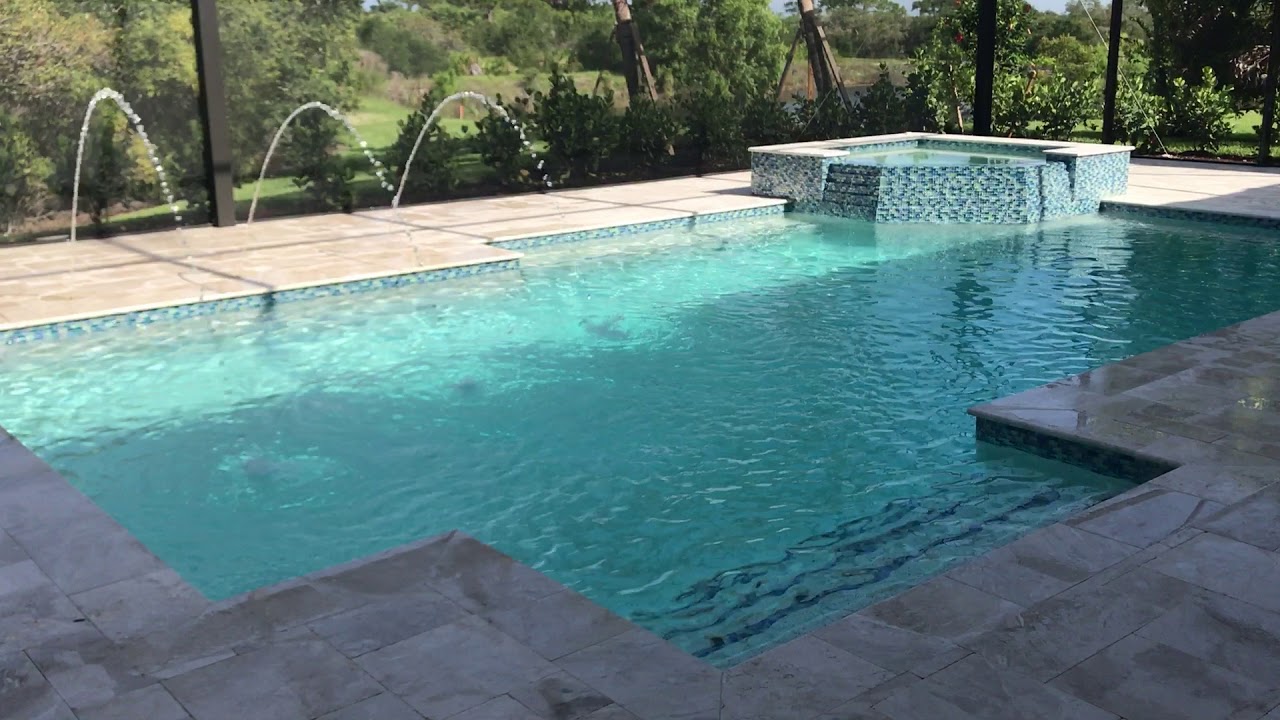 Pool and Spa Build - Water Features - Spiro Custom Pools