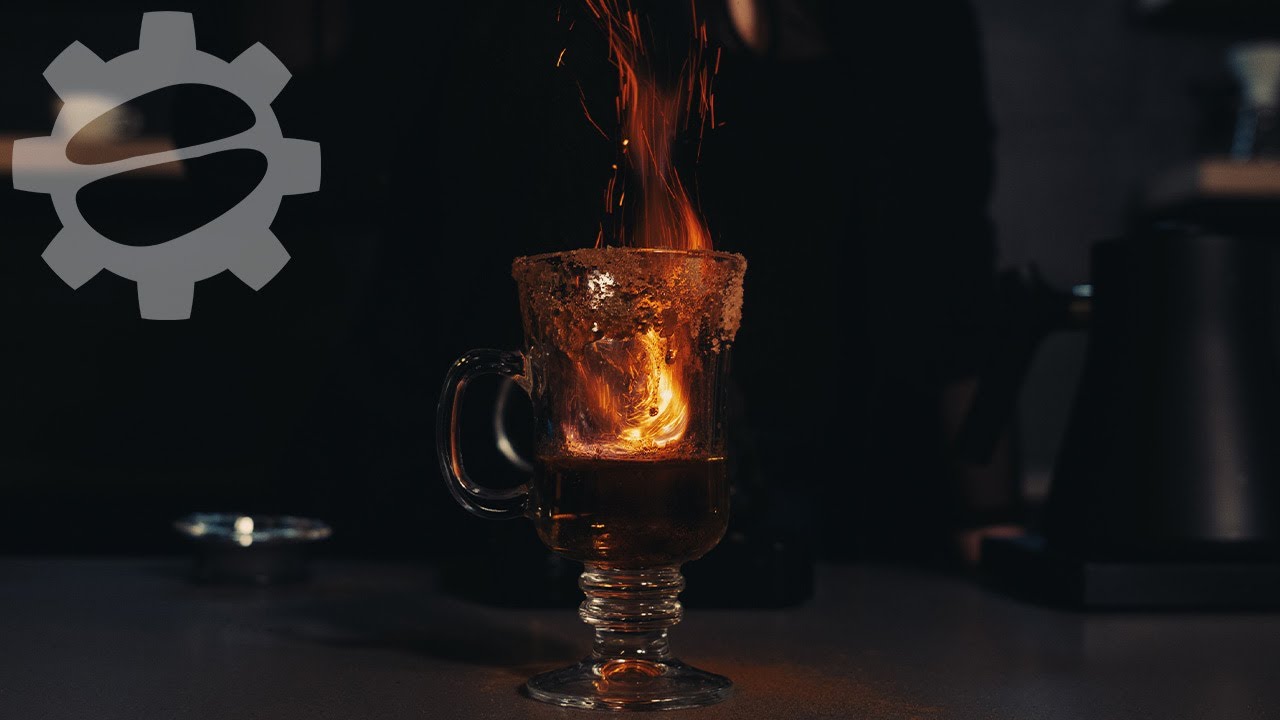 Ariel Makes a Flaming Spanish Coffee