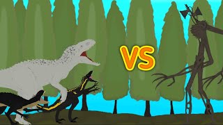 Indominus rex,Indoraptor and Scorpius rex vs Siren head | AUTO RPG Anything