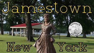 Jamestown, New York – Out and About – Grave of Lucille Ball – National Comedy Center – Lucy Statues