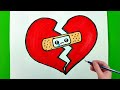Kolay Kalp Çizimi, Sevimli Kalp Çizimi, Kolay Kırık Kalp Resmi Nasıl Çizilir, Sevimli Resimler Kolay