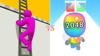 Looking good 🎖️🥉 Man run 2048 Vs Ladder Master Android ios gameplay adventure walkthrough series 🔥🔥