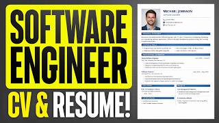 SOFTWARE ENGINEER CV & RESUME 2026 | How to Write a Winning Software Engineering CV or Resume! screenshot 1