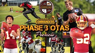 OTAs PHASE 3 Preview  |  TOP 5 Things to Look For As Commanders Head Into Critical Offseason Phase!