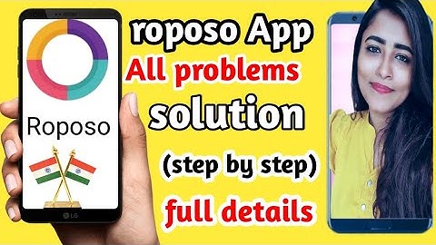 Roposo app something went wrong all problem solution || how to use roposo app full tutorial