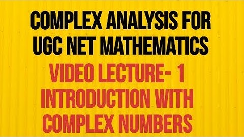 complex numbers (lecture -1)