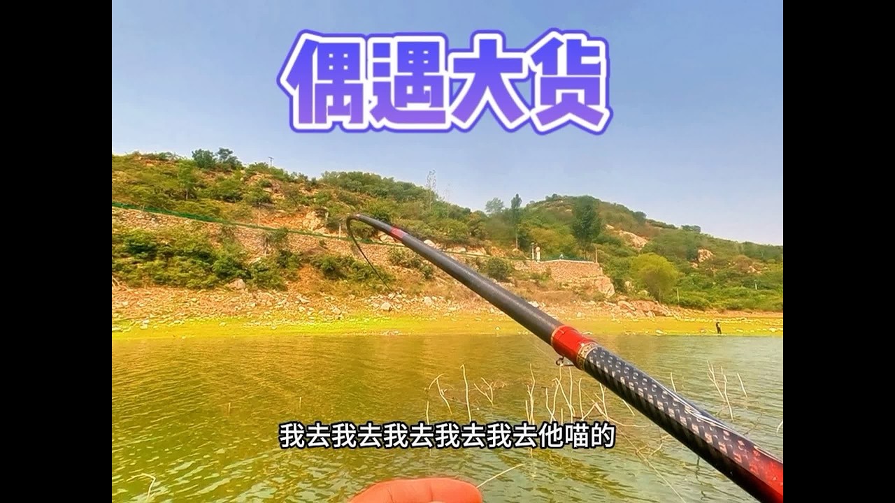 水库库尾水深两米多，偶遇大货，大腿差点拍肿#原来钓鱼才是抖音运动顶流 #夏天就是要去钓大鱼 #谷麦逗钓 #一锅烩谷麦 #小邵爱钓鱼