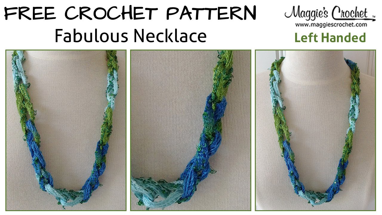 Fabulous Necklace Free Crochet Pattern - Left Handed - YouTube