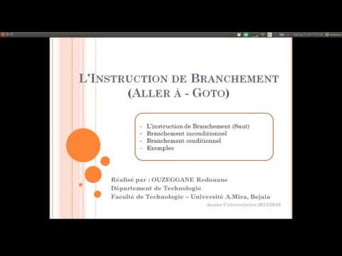 Cours 07 - Instruction De Branchement