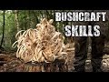 Bushcraft skills  axe  knife skills camp setup fire overnight camping