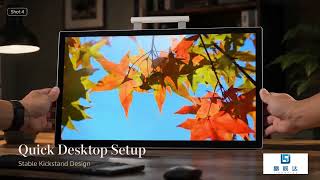 24-Inch Portable Smart Touch Screen with Battery | Desktop Smart Display for Work