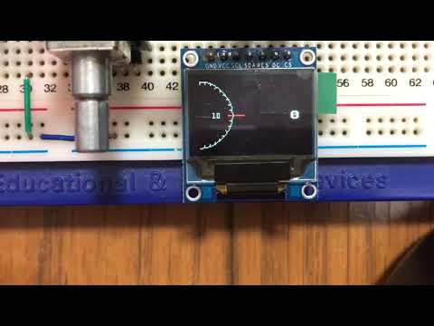 Display of rotary encoder operation by OLED